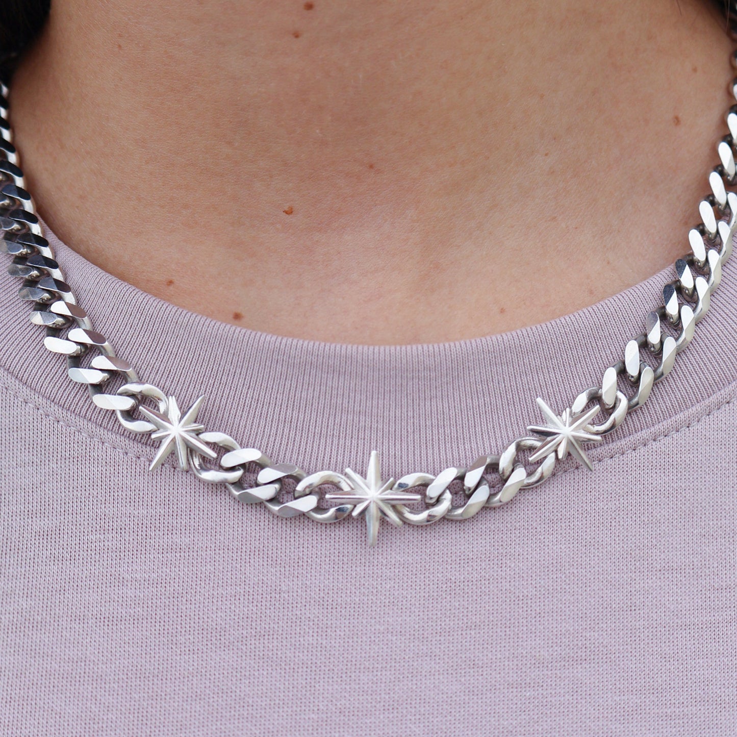 Collier Argent Porté STARLIGHT